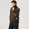 Otoño e Invierno Nuevo Tejido de Cuello Alto Grueso Pesado para Hombre Holgado Americano Retro Tejido Casual Ropa de Hombre