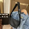 Bolsa de Bolinho de Tecido Oxford Impermeável Moda Simples Versátil Casual Grande Capacidade Feminina Ombro Único Alça Larga Transversal Bolsa Tendência