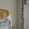 Fábrica de guarda-roupas sob medida para casa inteira em Moganshan, painel ecológico, porta de armário de vidro minimalista, porta a porta para armário de teto, aparador