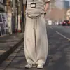 Transfronterizo 2026 Verano Nuevos Pantalones de Hombre Imitación Algodón Lino Estilo Chino Talla Grande Pantalones Curvos para Hombre Pantalones Anchos Delgados Pantalones Largos