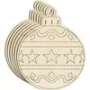 Decoración de Árbol de Navidad Transfronteriza Artesanías de Virutas de Madera Colgantes Navideños DIY Fiesta en Casa Etiquetas Navideñas de Madera