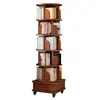 Estante de Livros Giratória Toda em Madeira Maciça, Estante Infantil, Rack de Armazenamento, Armário de Sala de Estar, Vitrine Simples, Armário de Armazenamento de Livros Ilustrados de Canto