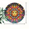 Artesanías de Metal Coloridas Estilo Country Americano Transfronterizo Sol y Luna Flor Puerta y Ventana Pintura de Lata Decorativa