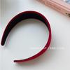 Diadema de Terciopelo Vintage Francesa Diadema Básica Combinable Elegante Linda Negro y Rojo Cuerda para el Cabello Cuerda para el Cabello Cuerda Grande para el Cabello Mujeres