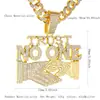 Senluo 2026 Nuevo Modelo Cadena Cubana Incrustada de Diamantes para Hombre Personalizada Tendencia Marca Confianza Nadie Colgante de Letra Collar de Aleación de Zinc