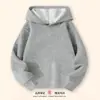 Sudadera con capucha de otoño para niños 2026 Color liso Versátil Manga larga Top de algodón para niñas Sudadera con capucha para niños