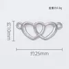 Accesorios DIY Sencillos Corazón de Melocotón Serie Corazón Colgante Aleación Galvanizado Joyería Collar Pulsera Colgante Pequeño Doble Colgante