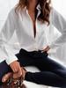 Comercio Exterior Estación Independiente Europea y Americana Amazon 2023 Primavera y Otoño Nuevas Blusas de Manga Larga para Mujer Estampadas Multicolor con Cuello