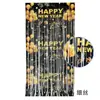 Cortina de Borlas de Feliz Año Nuevo Transfronteriza de 1*2m Suministros de Decoración para Fiestas Telón de Fondo para Eventos de Cumpleaños Arreglo de Pared Cortina de Borlas
