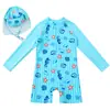 Traje de Baño Infantil Traje de Baño para Niños Modelo Nuevo Verano 2026 Traje de Baño de una Pieza para Niños Manga Larga Protección Solar Secado Rápido Bañador