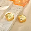 Pendientes Metálicos Geométricos Curvos Minimalistas, Exquisitos Pendientes de Raya Cepillada, Elegantes Accesorios para Orejas Versátiles de Moda de Lujo Ligero