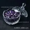 Grava Blanca de Cristal Natural, Grava Morada Rosa de Cristal, Adornos de Cuenco Desmagnetizador, Pulsera, Joyería de Piedra Desmagnetizadora Almacenamiento Regalos