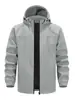 Chaqueta de Primavera y Otoño para Hombre, Top Versátil Transpirable Casual con Cuello Alto, Abrigo Holgado a Prueba de Viento para Exteriores, Ropa de Trabajo