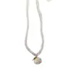 Collar con Colgante de Concha de Niña Linda Estilo Vacaciones en el Mar Cadena para Clavícula con Cuentas de Estrella Dulce Elegante Versátil