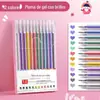 Brujita Bolígrafo de Gel con Purpurina de Colores Bolígrafo Perlado Bolígrafo para Diario Bolígrafo Marcador Fluorescente Bolígrafo de Doble Línea de Contorno para Estudiante
