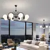 Nuevo Candelabro Francés Retro para Sala de Estar 2025, Estilo Antiguo Frijol Mágico Negro Simple Luz Principal, Lámparas de Restaurante de Gama Alta