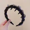 Faixa de Cabelo Trançada Versátil Estilo Coreano com Dentes, Headband Alto para Mulheres, Faixa de Cabeça Antiderrapante para Lavar o Rosto, Novo Acessório de Cabelo 2026