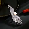 Nuevo Broche de Borla de Perla de Fénix Estilo Chino Pin de Solapa Nicho Accesorios Exquisitos de Alta Gama Joyería de Moda