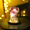 Ramo de Girasoles con 7 Rosas Eternas en una Cúpula de Cristal, Decoración para Temporada de Cumpleaños y Graduación, Regalo Transfronterizo para el Día de San Valentín