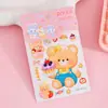 Pegatinas 5D tridimensionales con relieve para niñas, dibujos animados infantiles, autoadhesivas, impermeables, decoración DIY para funda de teléfono, patrones pequeños