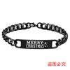 Pulseira de Moda Transfronteiriça Europeia e Americana Personalidade Criativa MerryChristmas Presente de Natal Pulseira de Aço Inoxidável