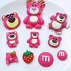Acessórios de Resina DIY de Ursinho de Desenho Animado para Tamancos, Ímãs de Geladeira, Adesivos para Capa de Celular, Presilhas de Cabelo, Acessórios de Cabeça, Artesanato Feito à Mão