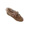 Pelo Macio~Sapatos de Inverno Femininos Estilo Retrô com Aumento Oculto de Altura de 4cm, Bico Redondo, Laço, Forrados com Pelo, Sapatos Quentes de Algodão