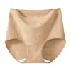 Ropa interior de jacquard repujado de talla grande de tiro alto, cómoda, transpirable, antibacteriana, con fuelle extendido, diseñada para moldear suavemente el abdomen y proporcionar un ajuste ceñido alrededor de las caderas, bragas triangulares