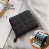 Cartera corta de rejilla Porta tarjetas para mujer Mini porta tarjetas pequeño Estilo coreano 2025 Pinza para dinero Billetera para monedas linda