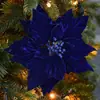 Producto Nuevo Transfronterizo 25cm Flor Artificial Decoraciones Navideñas Colgantes para Árbol de Navidad Accesorios Accesorios Decorativos Accesorios Navideños
