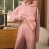 2026 Nuevo Verano Ropa para Mujer Color Sólido Casual Moda Pantalones Deportivos Conjunto de Dos Piezas Sudadera Traje Deportivo para Mujer
