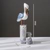 Pájaro en Tocón de Madera Maciza, Decoración para el Hogar Mediterráneo, Artesanías de Madera, Artesanías de Tallado en Madera, Artículos de Decoración para el Hogar