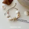 Pulseira de Contas Estrela do Mar Concha Estilo Resort à Beira-Mar Moda Estilosa Exquisite Acessível Luxo Retrô Versátil Pulseira para Mulheres
