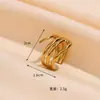 Anel de Aço Titânio Feminino Nicho Alto Padrão Luxo Leve Sem Cor Joia de Mão Forno de Galvanoplastia Aço Inoxidável Anel de Galvanoplastia Anel
