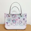 Bolsa de Playa Eva Bolsa de Playa Almacenamiento Espacio Grande Viaje Portátil Natación Impermeable Impresión Digital Colorida Bolsa con Agujeros