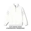 Sudadera de Color Puro con Cuello Alto y Media Cremallera para Otoño e Invierno Camiseta de Manga Larga Engrosada Pulóver Versátil de Lujo Accesible Chaqueta para Hombre