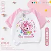 Anime Desenho Animado Novo 2025 Roupas Infantis Casual Meninas Camiseta de Manga Curta Verão Menina Blusa Raglan de Manga Meia