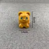 Adorno de Gato Curioso de Boj Lindo Animal Creativo Mini Juguete de Gato de Madera Pieza de Mano Regalo de Cumpleaños