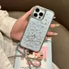 Yuedongyin Capa para Celular Galvanizada Adequada para Iphone16Promax Capa Protetora com Cola Apple 15 14 Laço