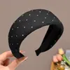 Diadema de lunares vintage para mujer, Accesorio para el cabello que aumenta la altura, Banda ancha, No aprieta, Diadema para lavarse la cara, Accesorio versátil para el cabello para salidas, Primavera