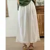 Pantalones anchos de cintura alta, con caída, empalmados con encaje, para mujer, estilo fino de verano, talla petite, holgados, casuales, cropped, de algodón y lino, rectos