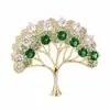 Broche Exquisito Árvore da Fortuna de Alta Qualidade Moda Feminina Temperamento Completo em Diamante Corsage Design de Nicho Feminino Broche Acessórios para Terno