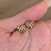 Brincos Populares de Biscoito Coração Mini da Xiaohongshu, Design de Nicho, Alto Padrão, Exquisitos e Versáteis, Dropshipping de Peça Única