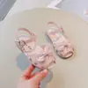Sandalias Dulces con Lazo para Niñas 2026 Nuevo Estilo de Verano Boca de Pez Punta Cerrada Caladas Sandalias de Playa para Bebé Niña Niños