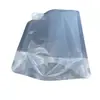 Em estoque Saco com Bico de Sucção Transparente 1L para Imprimir Atacado Molho de Gergelim Suco Embalagem Universal para Imprimir