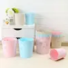 Cubo de Papel Redondo para Uso Doméstico, Cubo de Plástico sin Tapa, Adecuado para Cocina, Baño y WC, Disponible en Tamaños Grande, Mediano y Pequeño