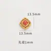 Acessórios para Joias DIY de Ouro Antigo com Jade Vermelho do Sul, Componentes de Ouro Areia, Contas Espaçadoras para Pulseiras de Ouro Velho, Materiais para Montagem de Joias