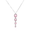 Conjunto de Colar Europeu e Americano Transfronteiriço de Zircônia, Pingente Rosa, Joia de Corrente para Clavícula, Design de Nicho, Versátil, de Alto Padrão, Romântico