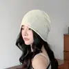 Sombrero de Lino de Color Sólido Estilo Coreano para Mujer, Turbante Hueco, Verano Delgado Transpirable Adelgazante Facial Artístico Versátil Gorro Holgado