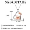 Collar con Forma de Corazón para Madre e Hija, Joyería Transfronteriza Kamanqi para Mujer, Collar Cadena para Suéter de Flor de Rosa, Joyería para Mujer al por Mayor